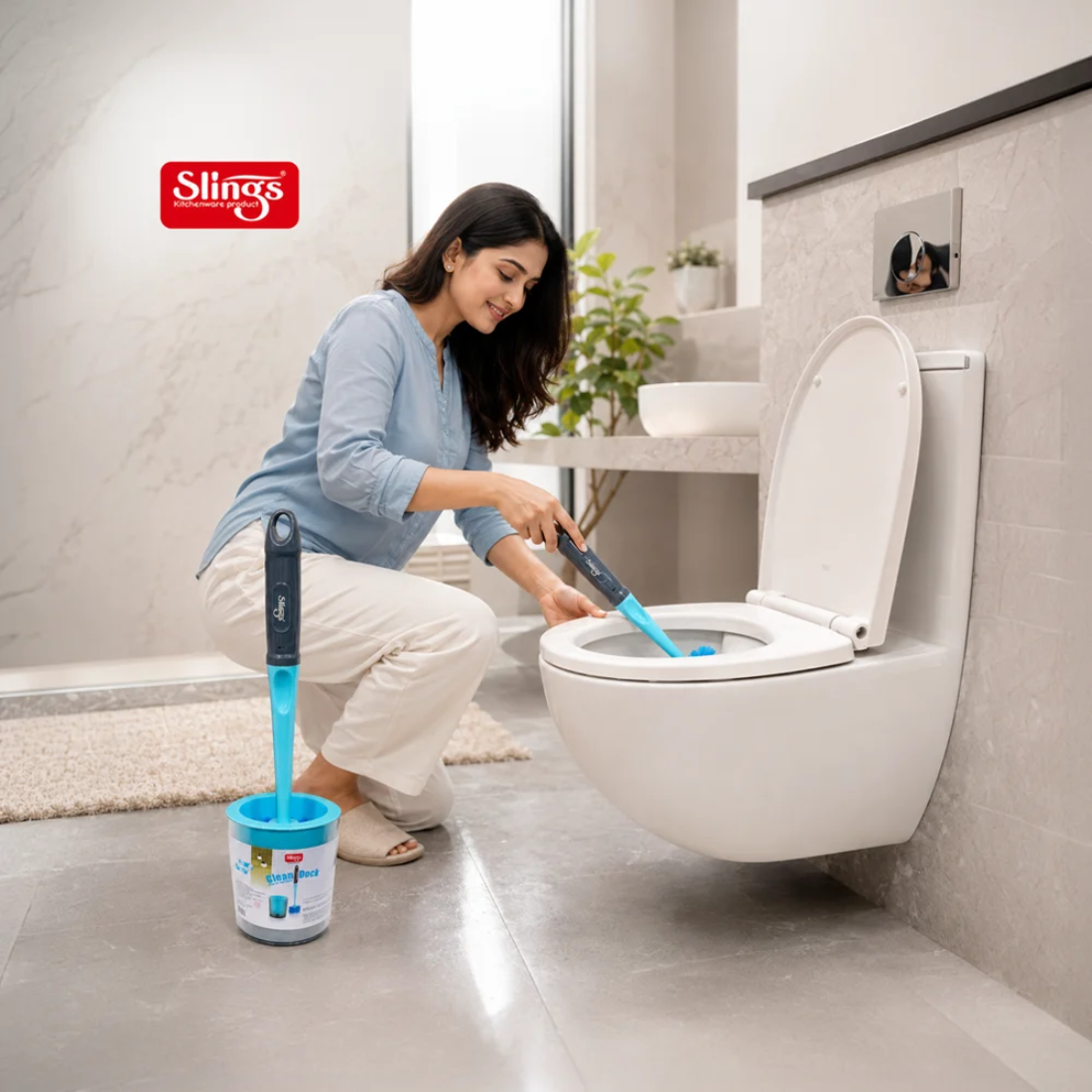 Slings Clean Dock Long Handle Toilet Brush