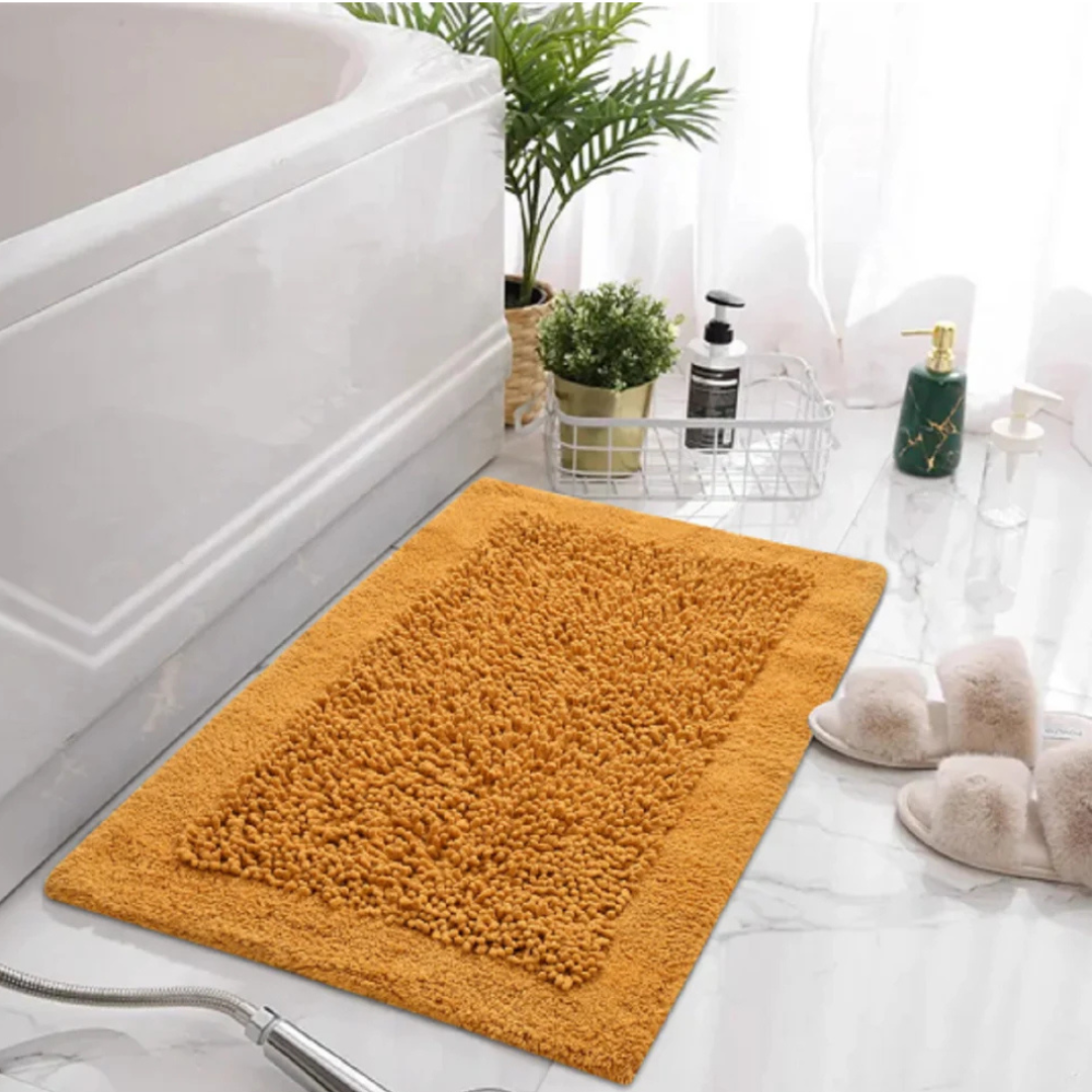 Green Tales Twist Bathmat Mustard