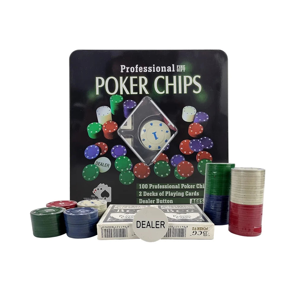Professional Poker Set with Cards