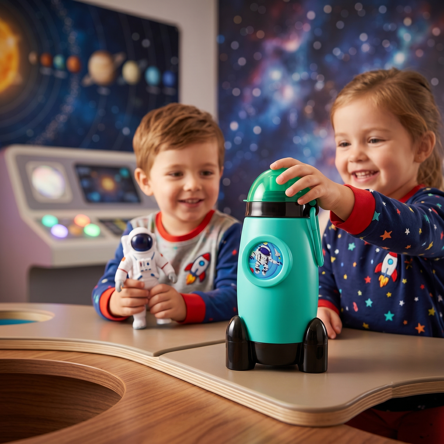 Slings Rocket Shape Kids Sipper Water Bottle
