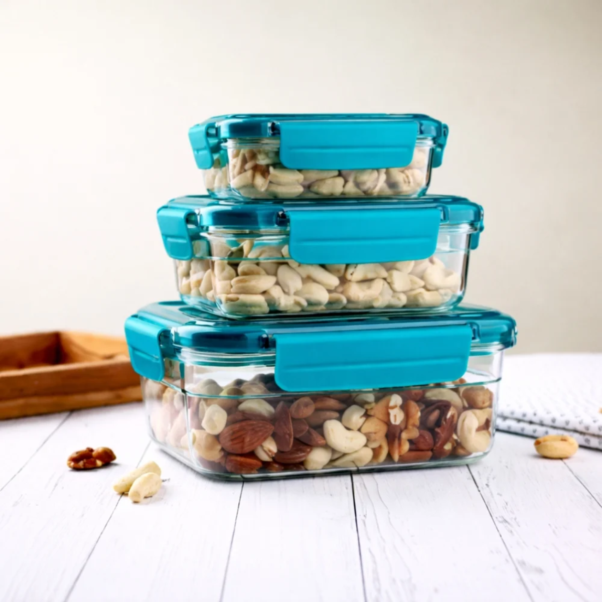 Tinums Plastic Air Tight Container (Set of 3)