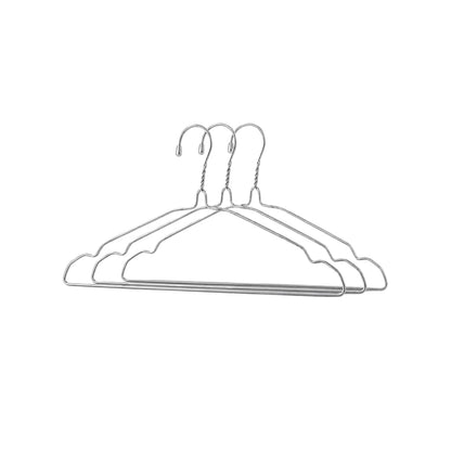 Tinums Metal Cloth Hanger Set of 3 (Silver)