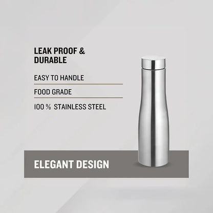 HOME LANE Stainless Steel Curve Water Bottle