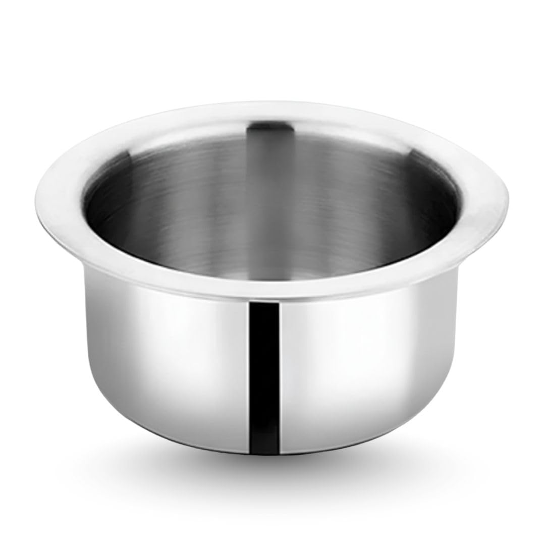 Home Lane Triply Flat Bottom Cooking Tope (Stainless Steel)