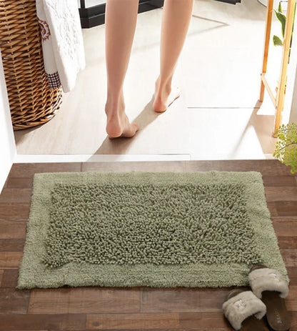 Cotton Tufted Twist Bathmat- Sage Green