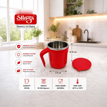 Slings Morning Coffee Mug (Plastic, Stainless Steel)