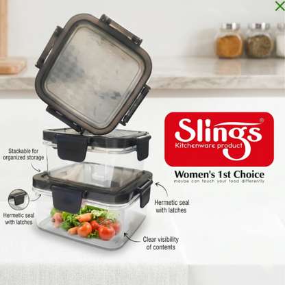 Slings Kito Airtight Kitchen Container (Set of 3)