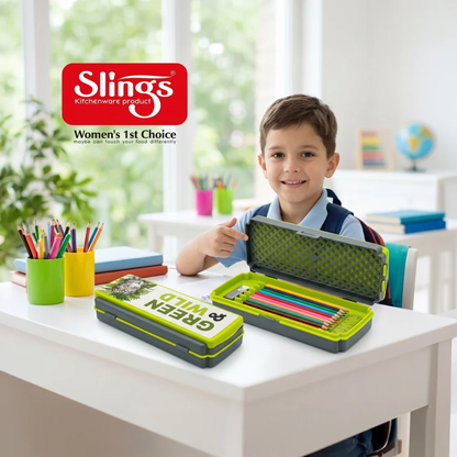 Slings Green & Wild Pencil Box