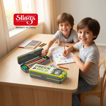 Slings Green & Wild Pencil Box