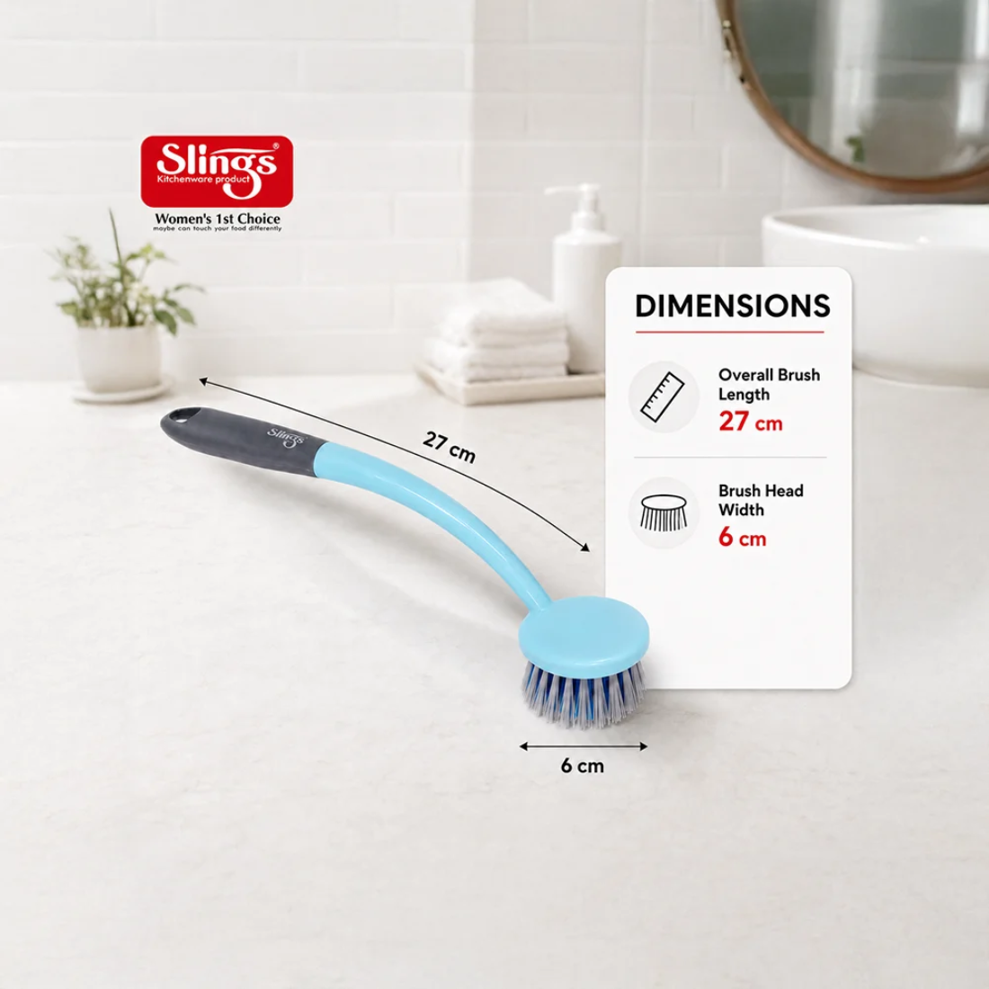 Slings Premium Helina Sink Cleaning Brush