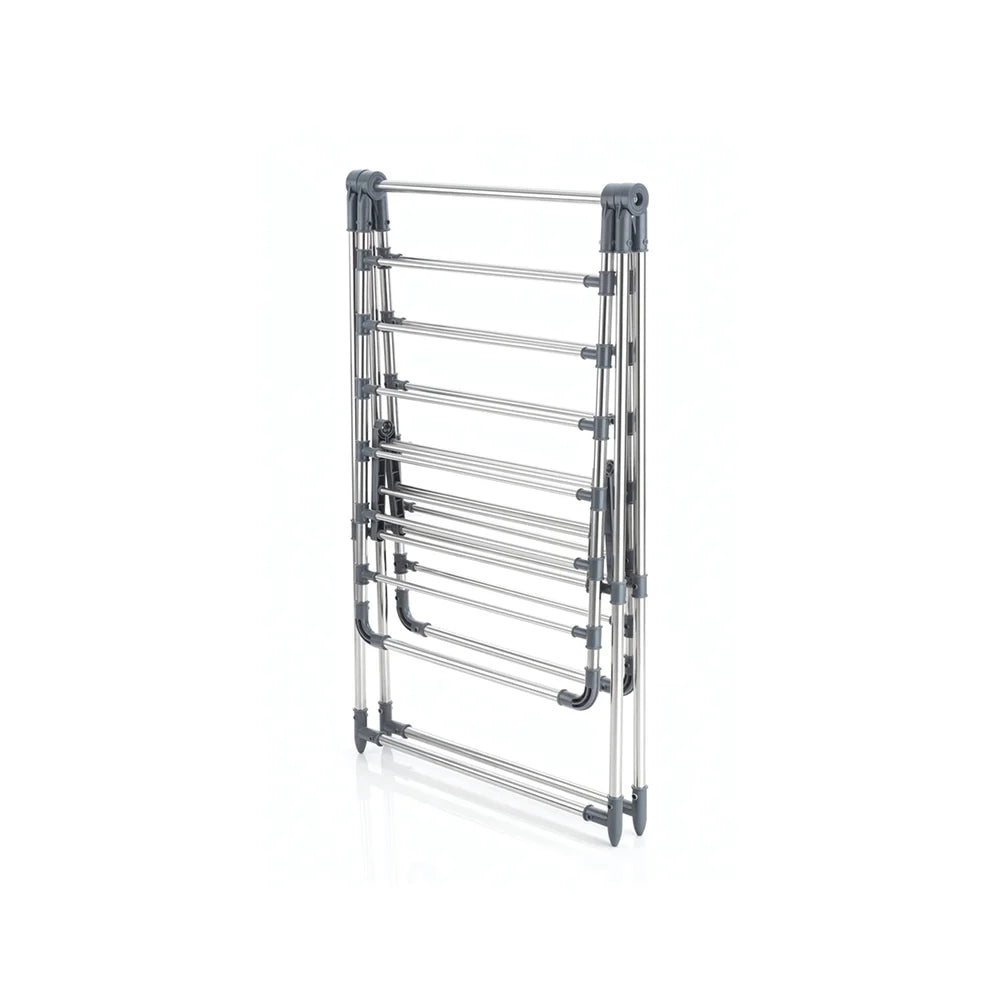 Home Lane Foldable Stainless Steel Cloth Dryer Stand (Grey)