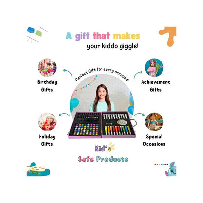 VARKAUS Space Themed Art & Coloring Kit for Kids