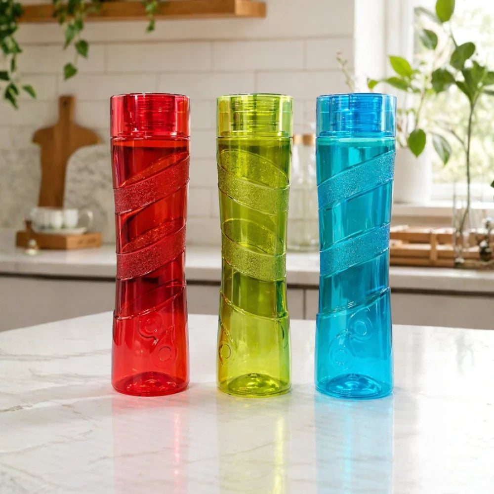 Home Lane Plastic Bottle Set (Multicolor)