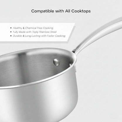 Home Lane Sauce Pan (Stainless Steel)