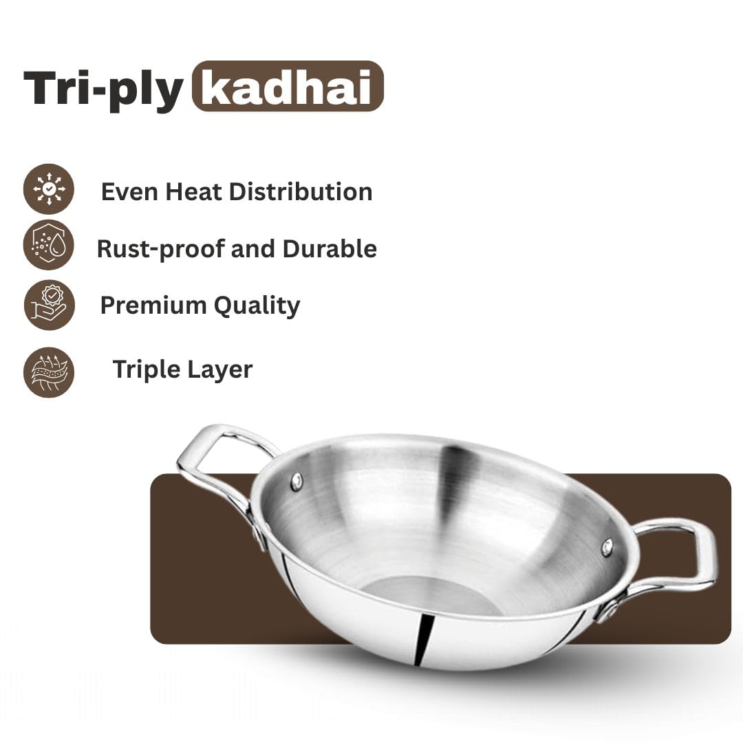 Home Lane Kadhai (Stainless Steel)