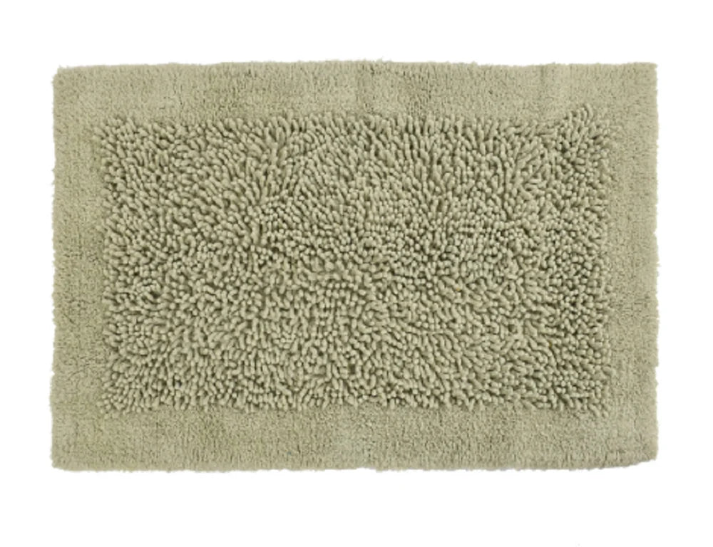 Cotton Tufted Twist Bathmat- Sage Green