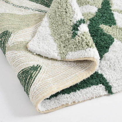 Tinums Leaf Design Cotton Bathmat