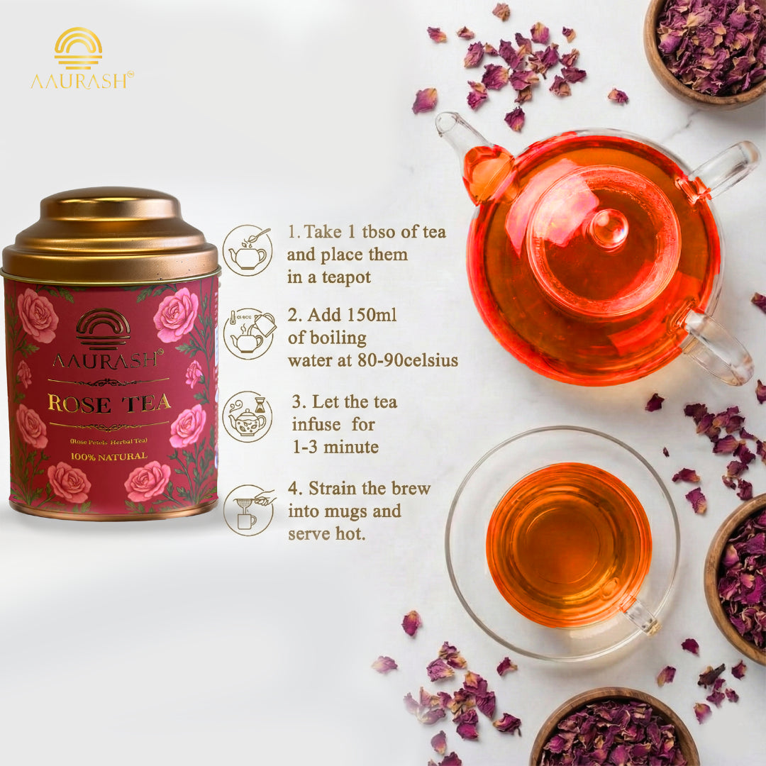 AAURASH Rose Flower Tea
