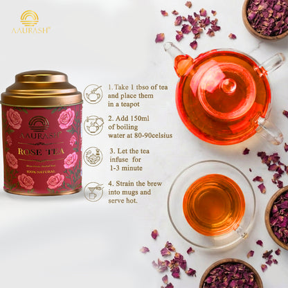 AAURASH Rose Flower Tea