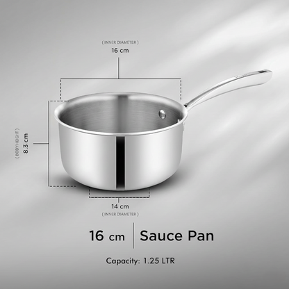 Home Lane Sauce Pan (Stainless Steel)