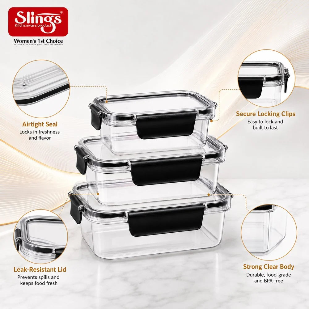 Slings Store Well 3-Piece Storage Container Set