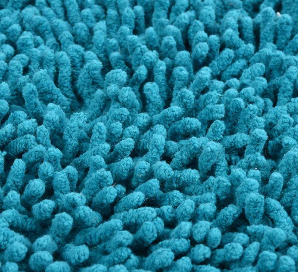 Cotton Tufted Twist Bathmat- Turquoise