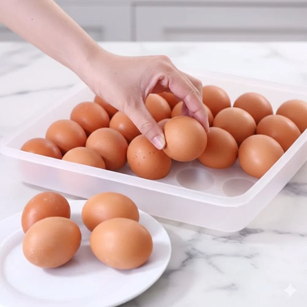 Home Lane Plastic 24 Grid Egg Storage Box