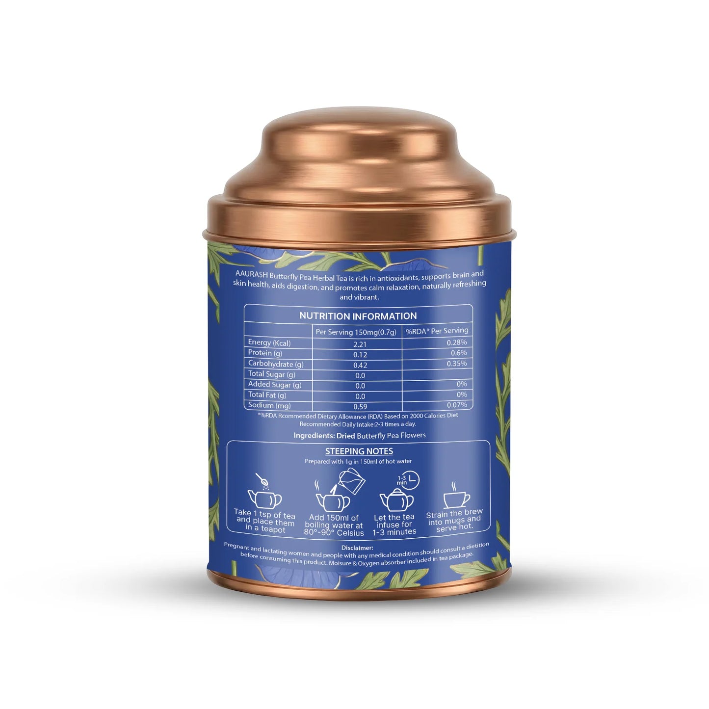 AAURASH Butterfly Pea Flower Herbal Tea