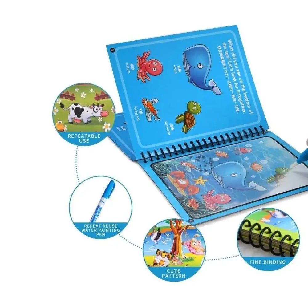 Magic Water Book with Refillable Pens