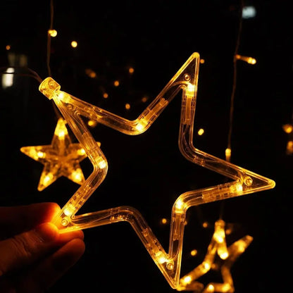 Hanging Star 5 W Curtain String Lights (White)