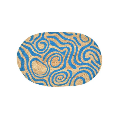 SUSHIEL Printed Oval Door Mat