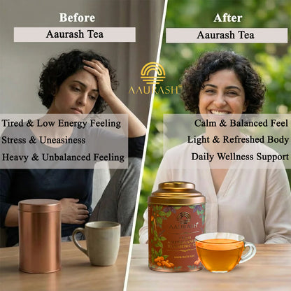 AAURASH Tulsi Ashwagandha Turmeric Herbal Tea