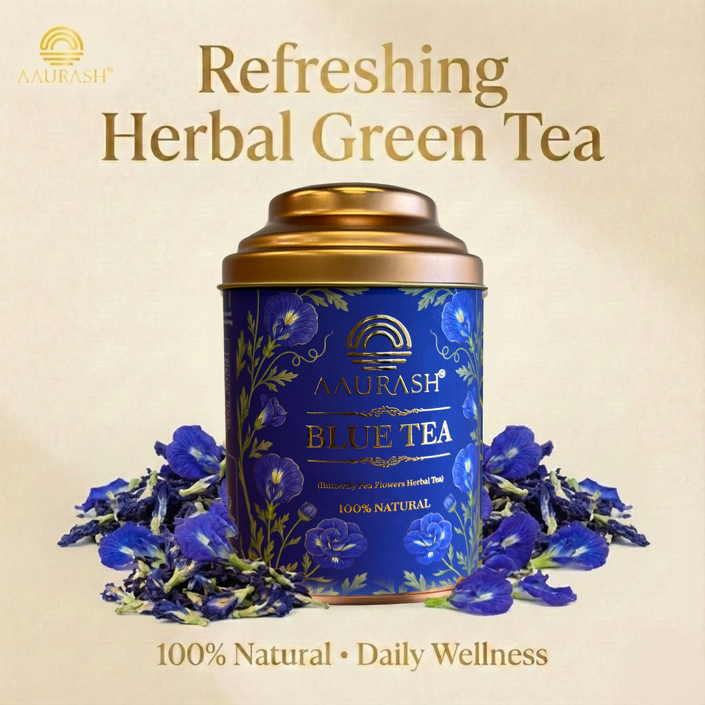 AAURASH Butterfly Pea Flower Herbal Tea
