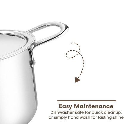 Home Lane Cook & Serve Pot With Lid (Stainless Steel)