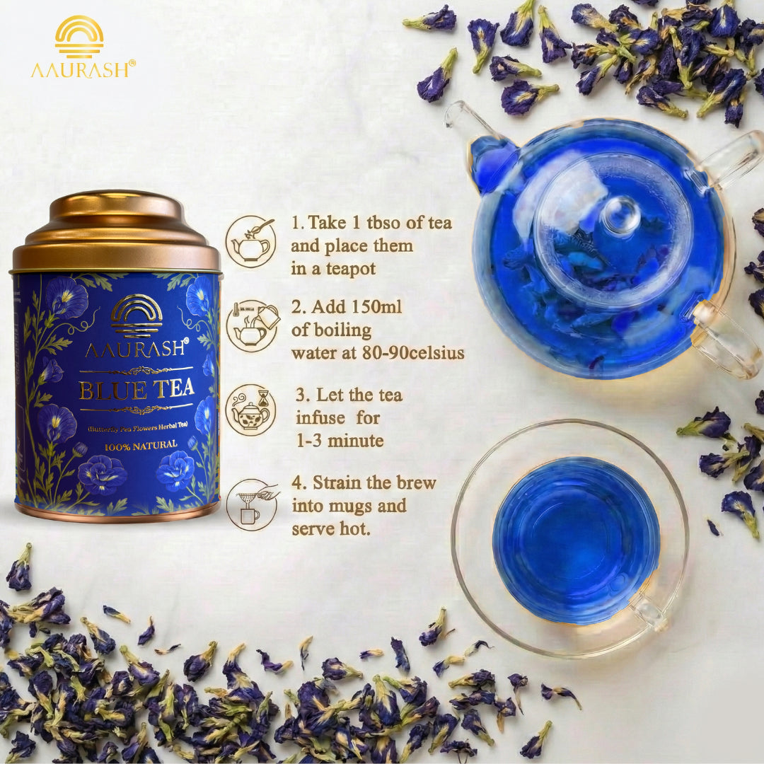 AAURASH Butterfly Pea Flower Herbal Tea