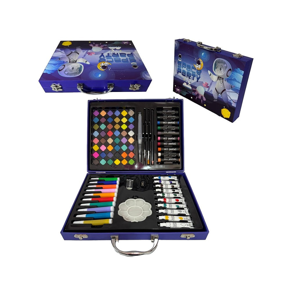 VARKAUS Space Themed Art & Coloring Kit for Kids