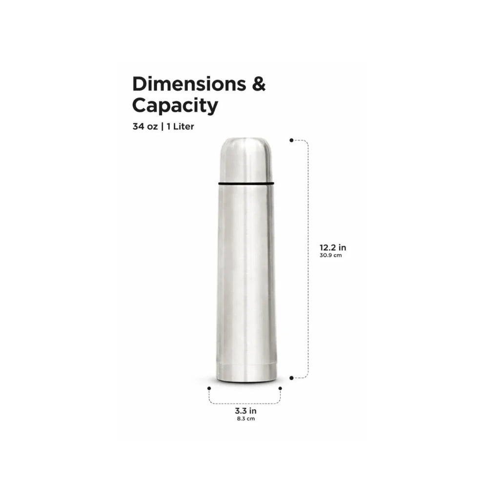 Home Lane Thermo Steel Wall Bottle (Silver)