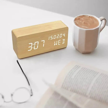 TINUMS Wooden Design Table Clock