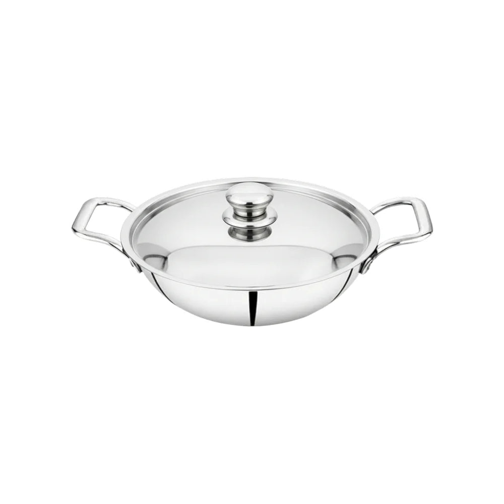 Home Lane Kadai with Lid (Stainless Steel, 2.5 ltrs)