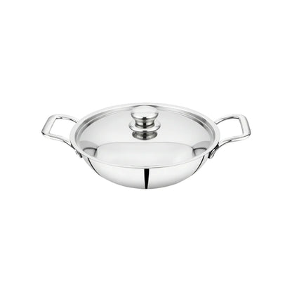 Home Lane Kadai with Lid (Stainless Steel, 2.5 ltrs)