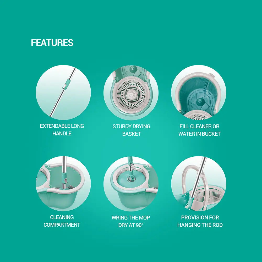 Floor Cleaning Spin Bucket Mop