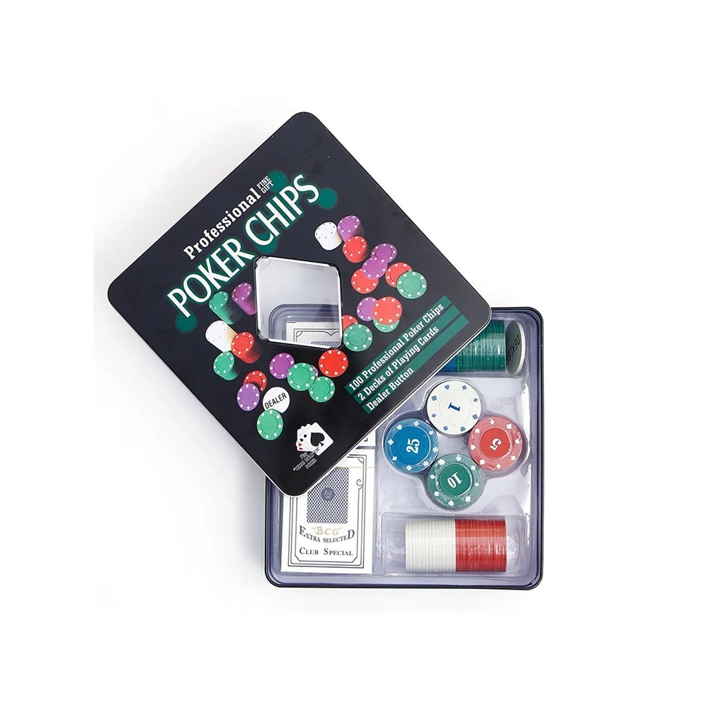 Professional Poker Set with Cards