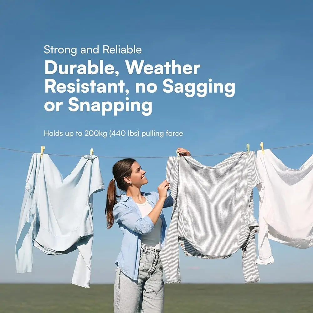 TINUMS Steel and PVC Cloth Rope (Multicolour)