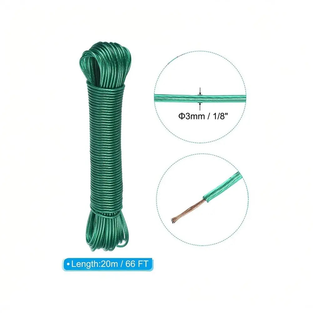 TINUMS Steel and PVC Cloth Rope (Multicolour)