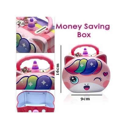 VARKAUS Unicorn Themed Cat Face Piggy Bank
