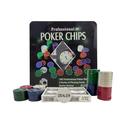 Professional Poker Set with Cards