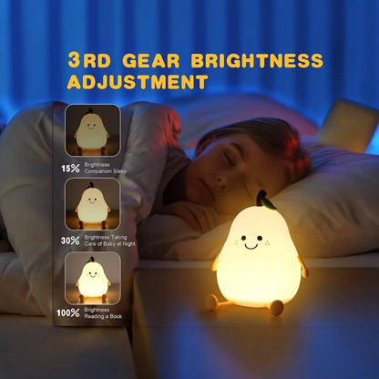 TINUMS Silicone Pear Rechargeable 5 W Night Lamp