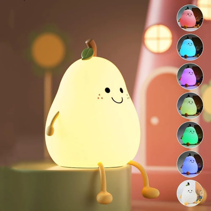 TINUMS Silicone Pear Rechargeable 5 W Night Lamp