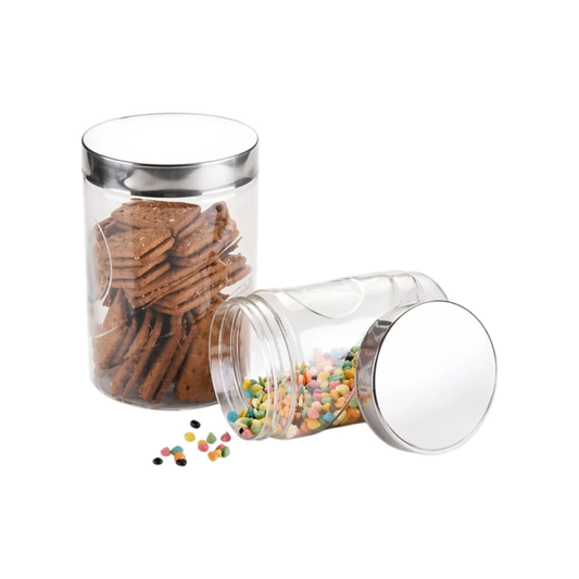 Home Lane Plastic Container Jar (Set 0f 2)