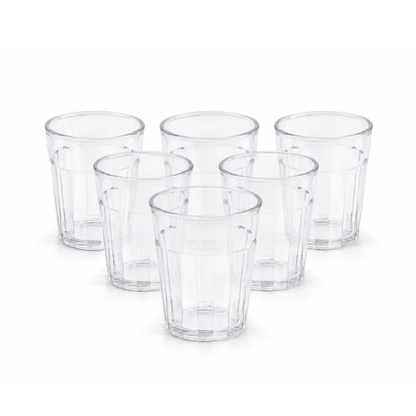 Slings Transparent Plastic Chai Pyali (Set of 6)